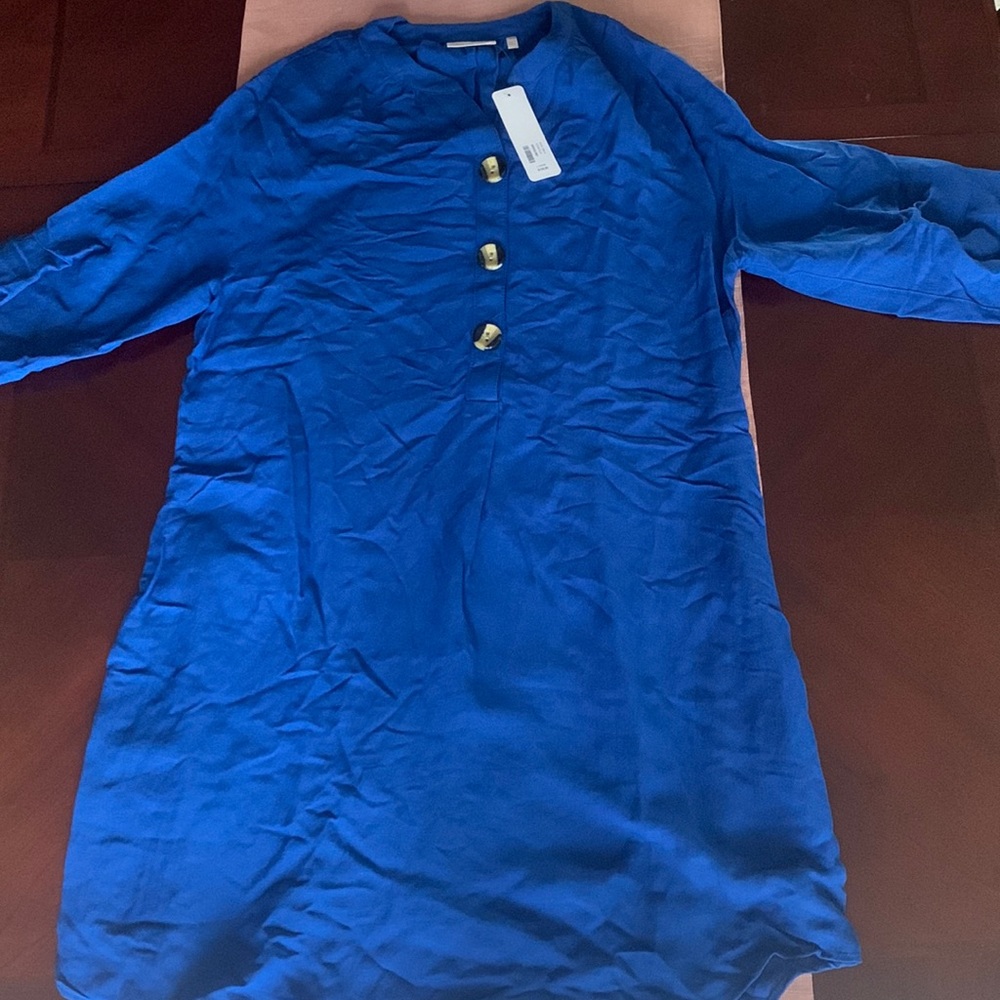 NWT Soft Surroundings Souk Dress in Ocean Blue Size L